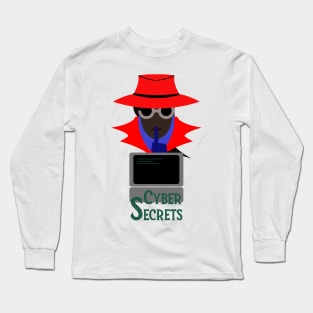 Lady Red (Cyber Secrets Afro): A Cybersecurity Design Long Sleeve T-Shirt